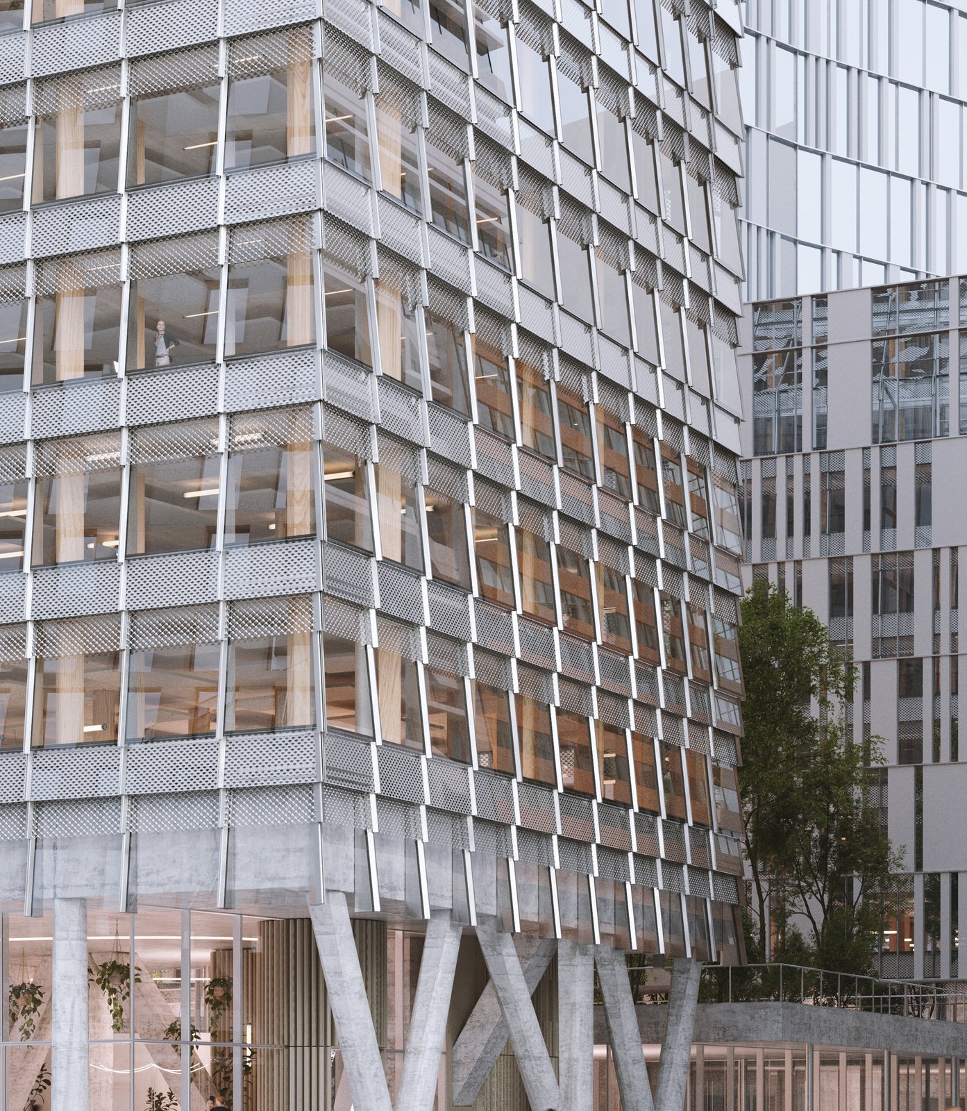So-il, Amsterdam Zuidas — visualisation architecturale par Victor Deplus