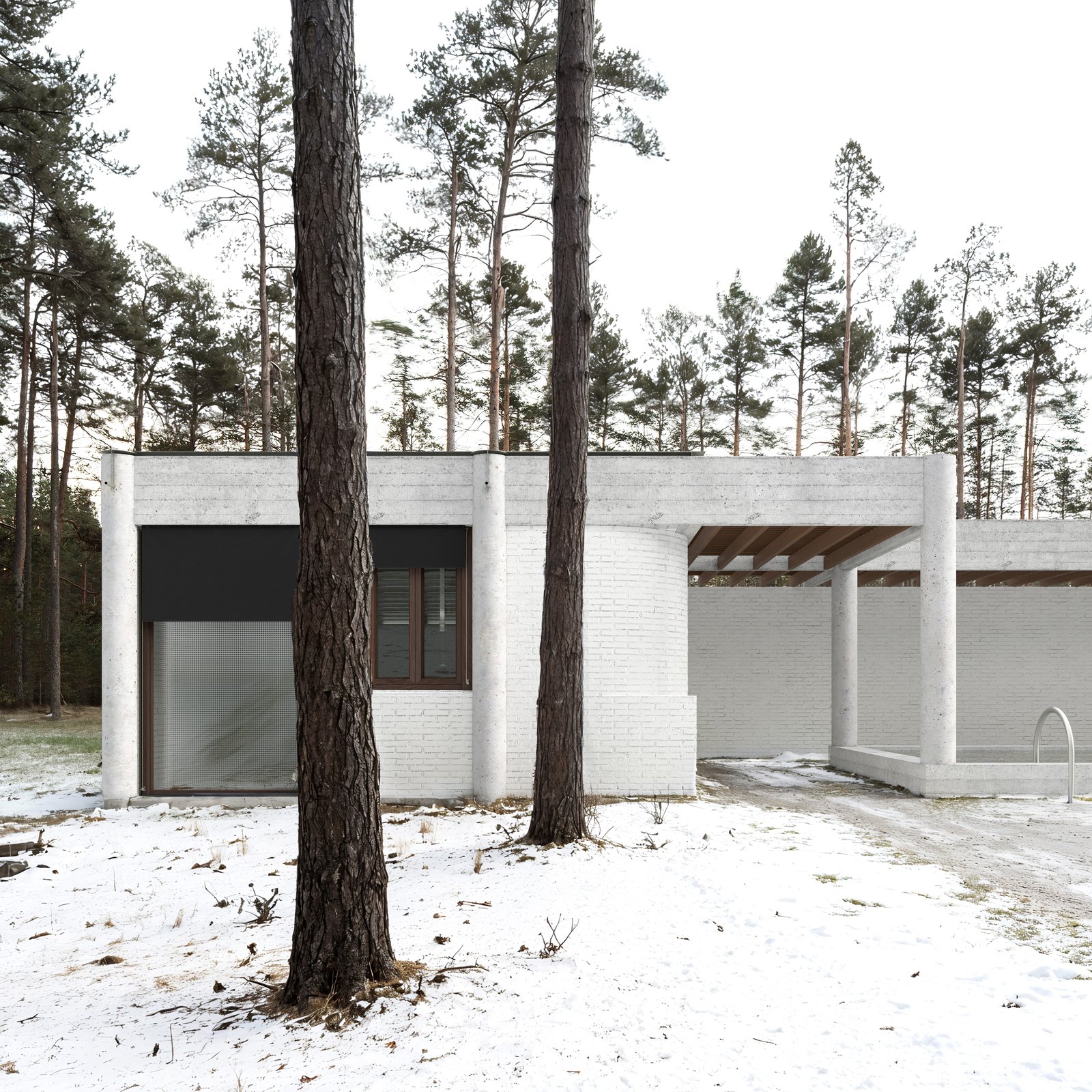 gastesoleil + cyrus ardalan, Forêt de Landes — visualisation architecturale par Victor Deplus