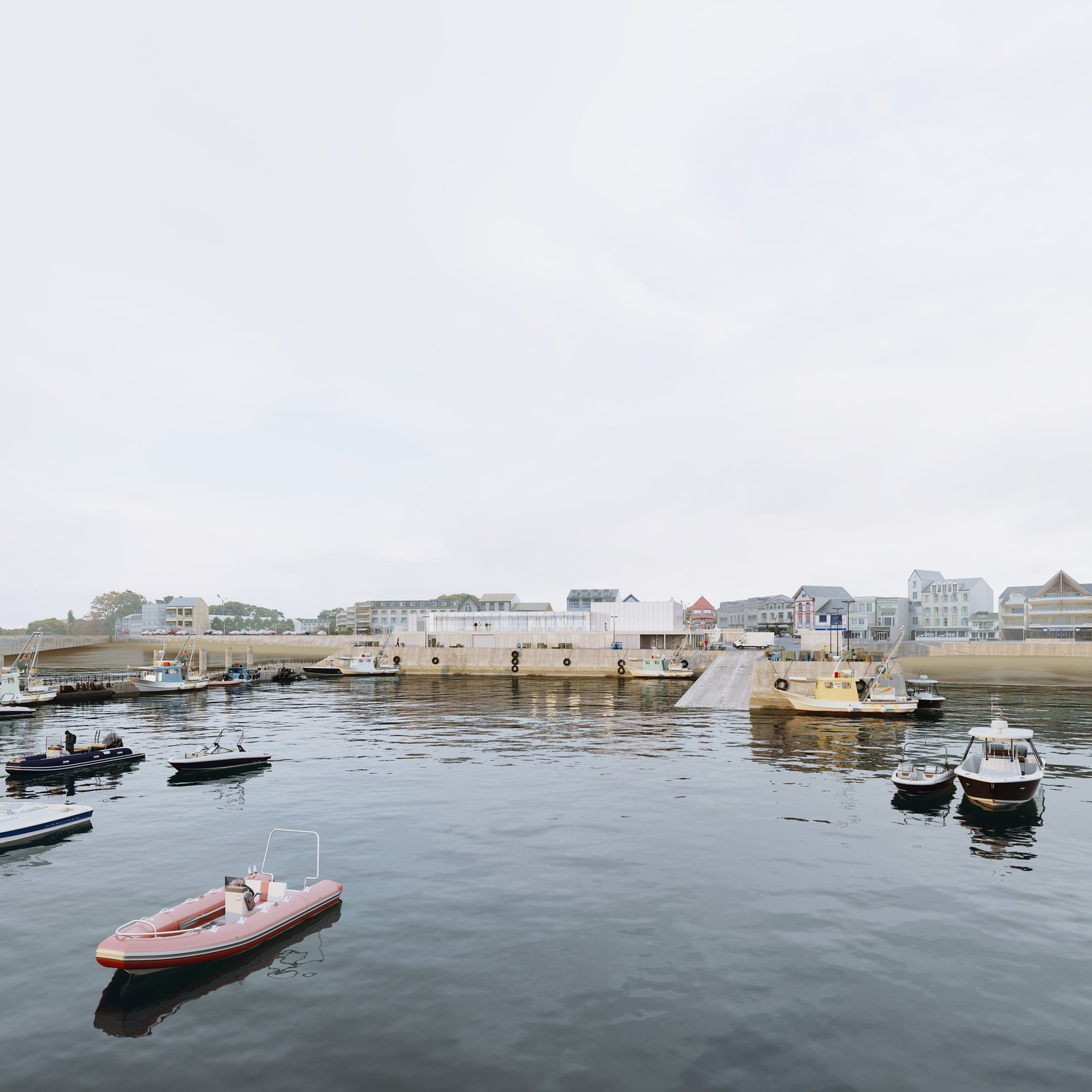 Anthracite Architecture, Quiberon — Criée Municipale — visualisation architecturale par Victor Deplus