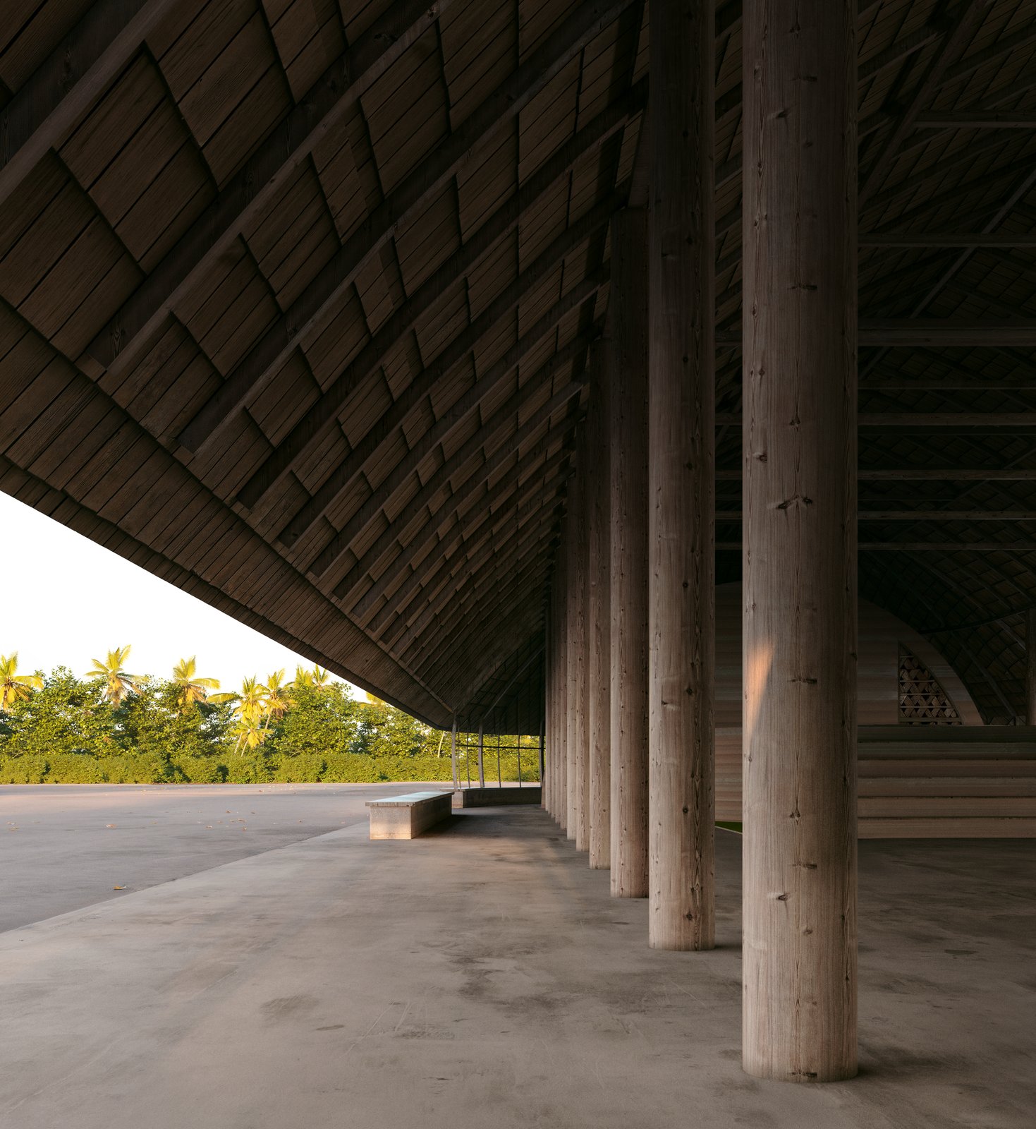 Triptyque — Casa das Mulheres, Xingu Territory — visualisation architecturale par Victor Deplus